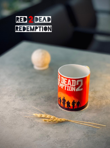 Red Dead Redemption 2 gaming mug with western design
