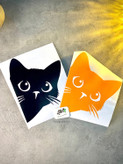 cat vinyl sticker for glass