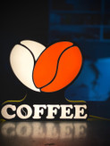 تابلو پلکسی نوری با طرح Coffee سایز 50×60