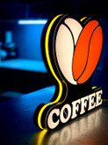 باکس حروف نورانی Coffee با لبه سویدی مکس